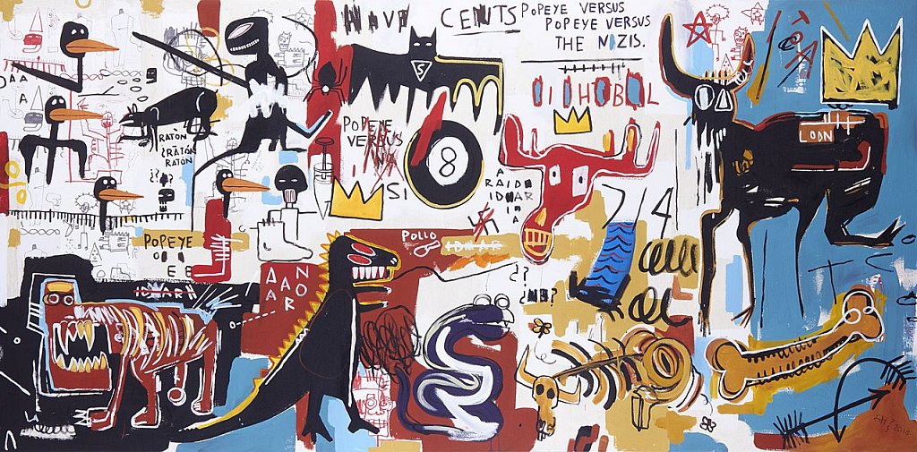 88, Ratón, ratón, Lion, lion, Popeye, versus nazis. Juegos de Basquiat (2018)